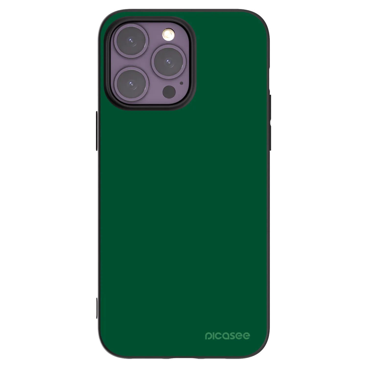 Picasee Apple iPhone 14 Pro Max Hülle - Schwarzes Silikon - Green Gleam