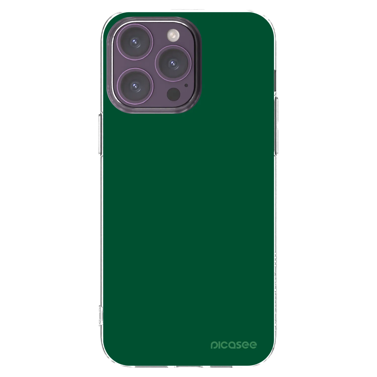 Picasee Apple iPhone 14 Pro Max Hülle - Transparentes Silikon - Green Gleam