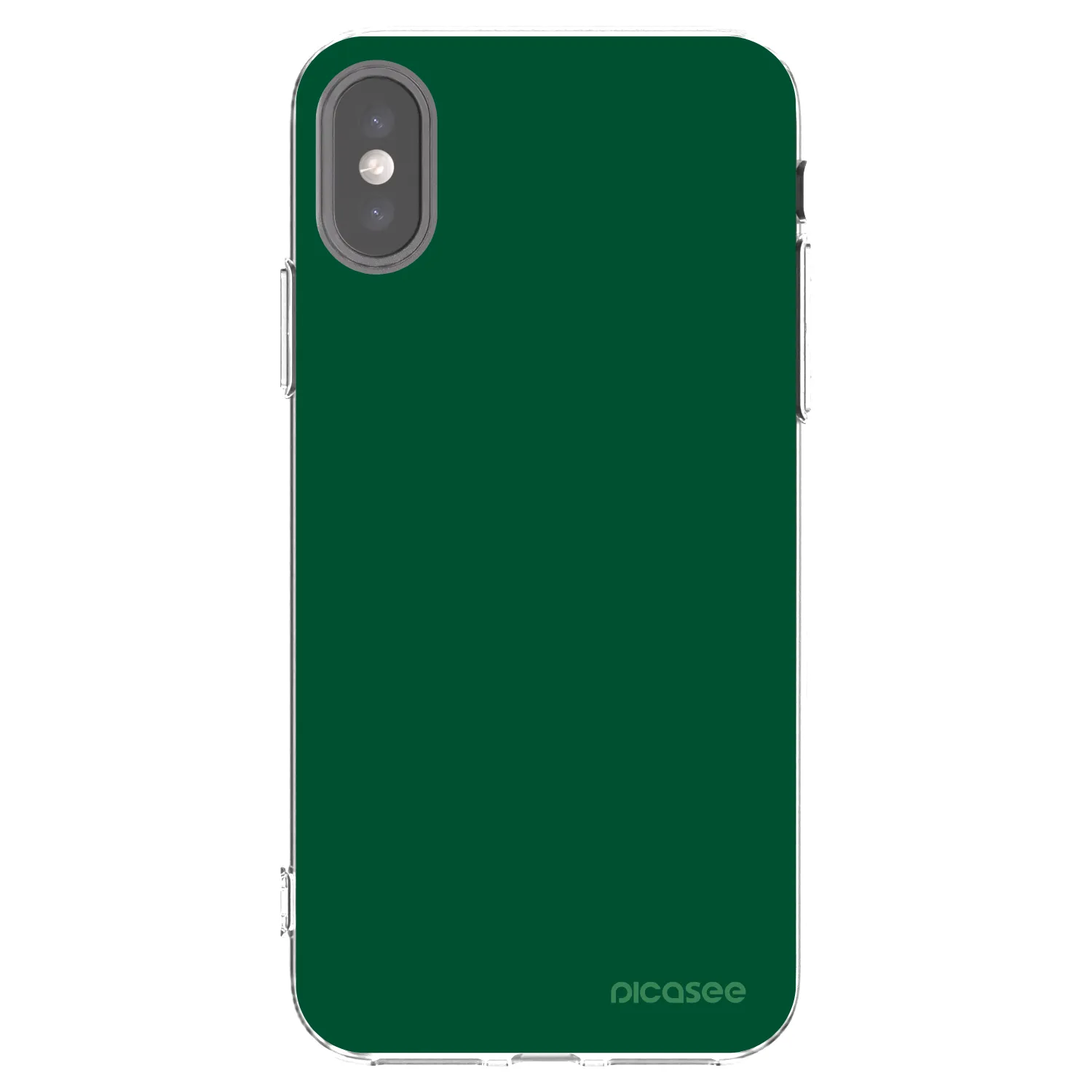 Picasee Apple iPhone X/XS Hülle - Transparentes Silikon - Green Gleam