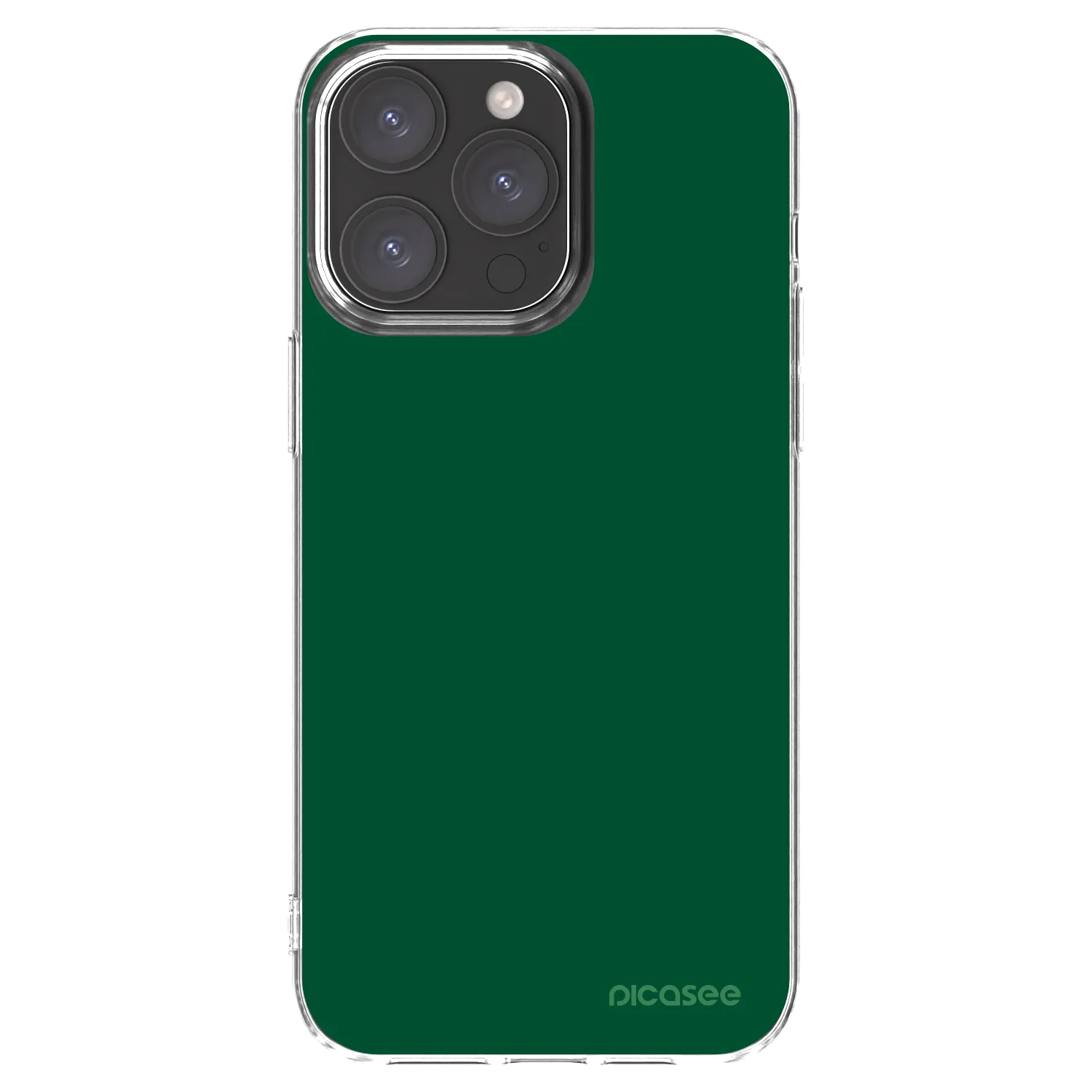 Picasee Apple iPhone 15 Pro Max Hülle - Transparentes Silikon - Green Gleam