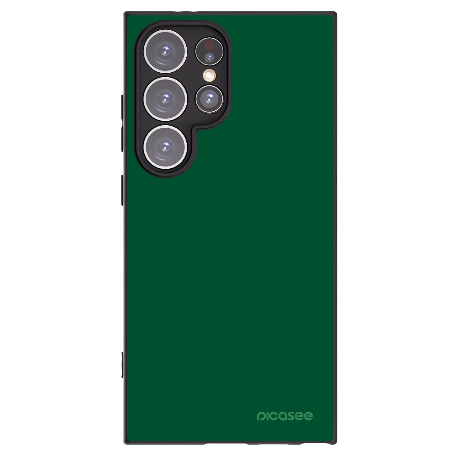 Picasee Samsung Galaxy S24 Ultra S928B 5G Hülle - Schwarzes Silikon - Green Gleam