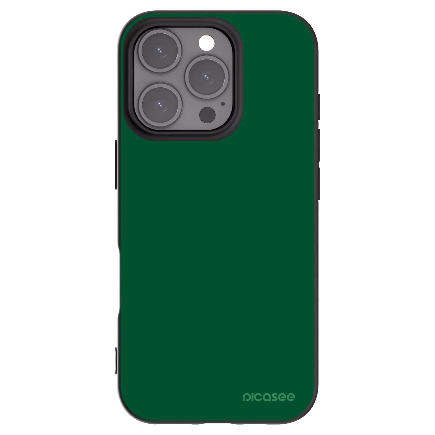 Picasee Apple iPhone 16 Pro Hülle - Schwarzes Silikon - Green Gleam