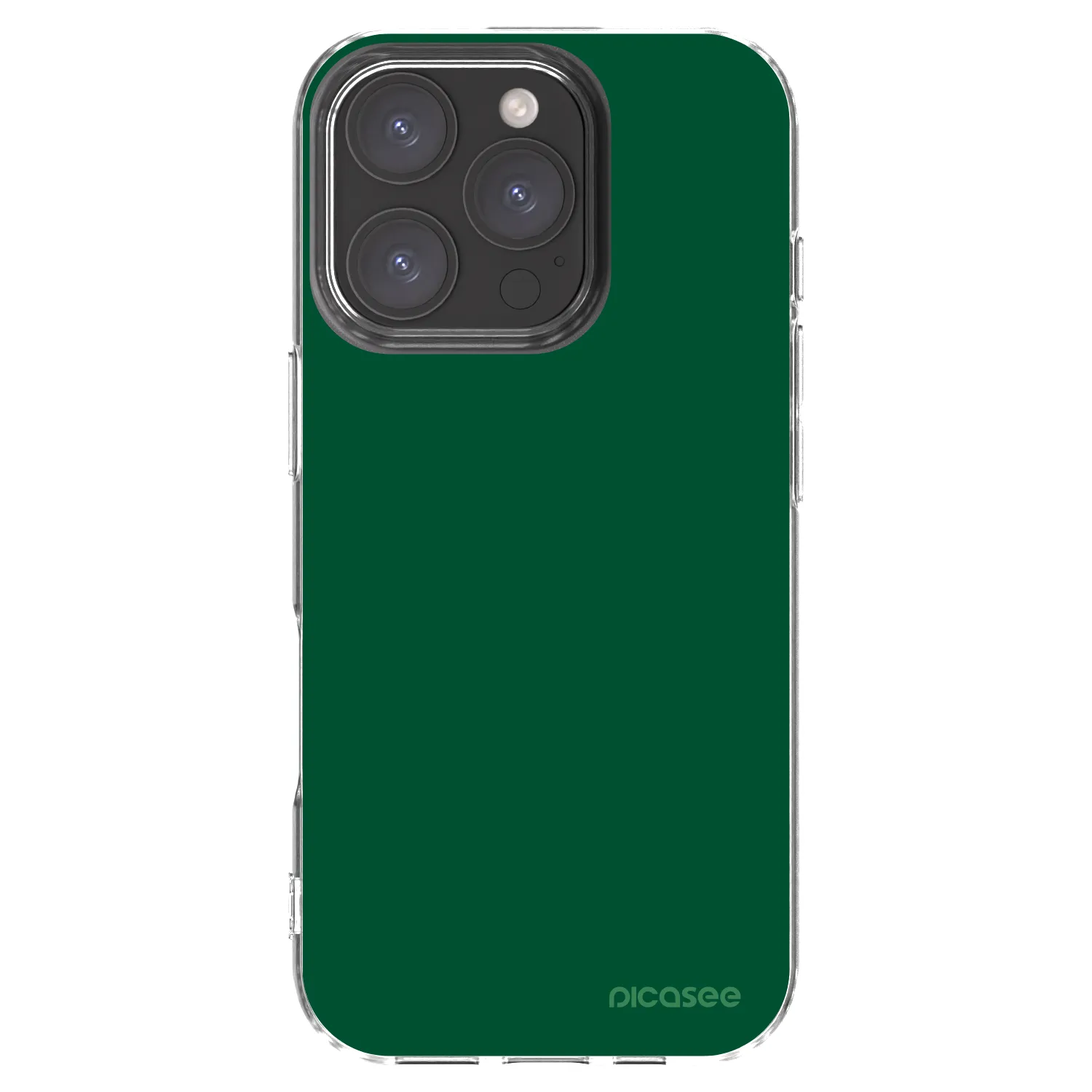Picasee Apple iPhone 16 Pro Hülle - Transparentes Silikon - Green Gleam