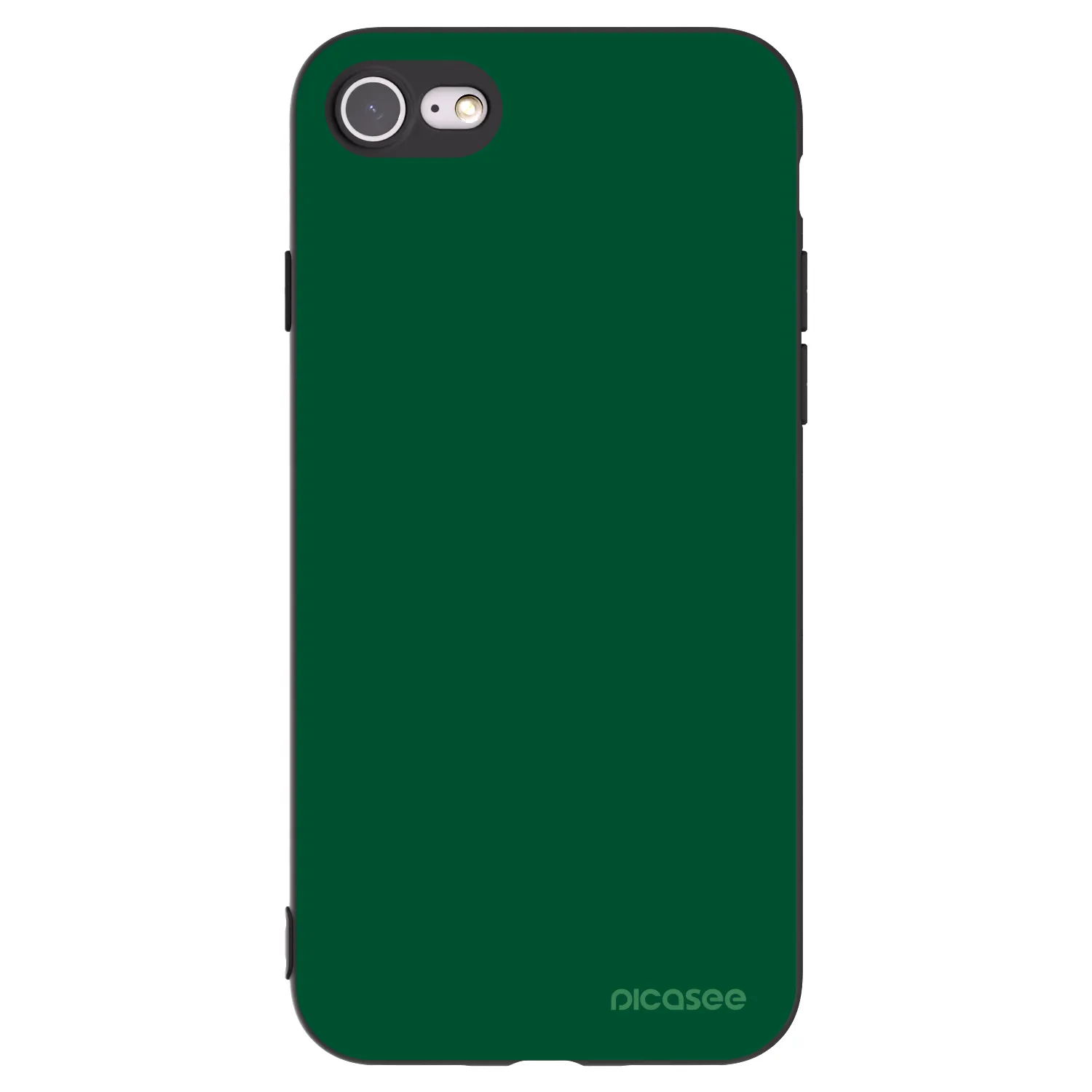 Picasee Apple iPhone 8 Hülle - Schwarzes Silikon - Green Gleam