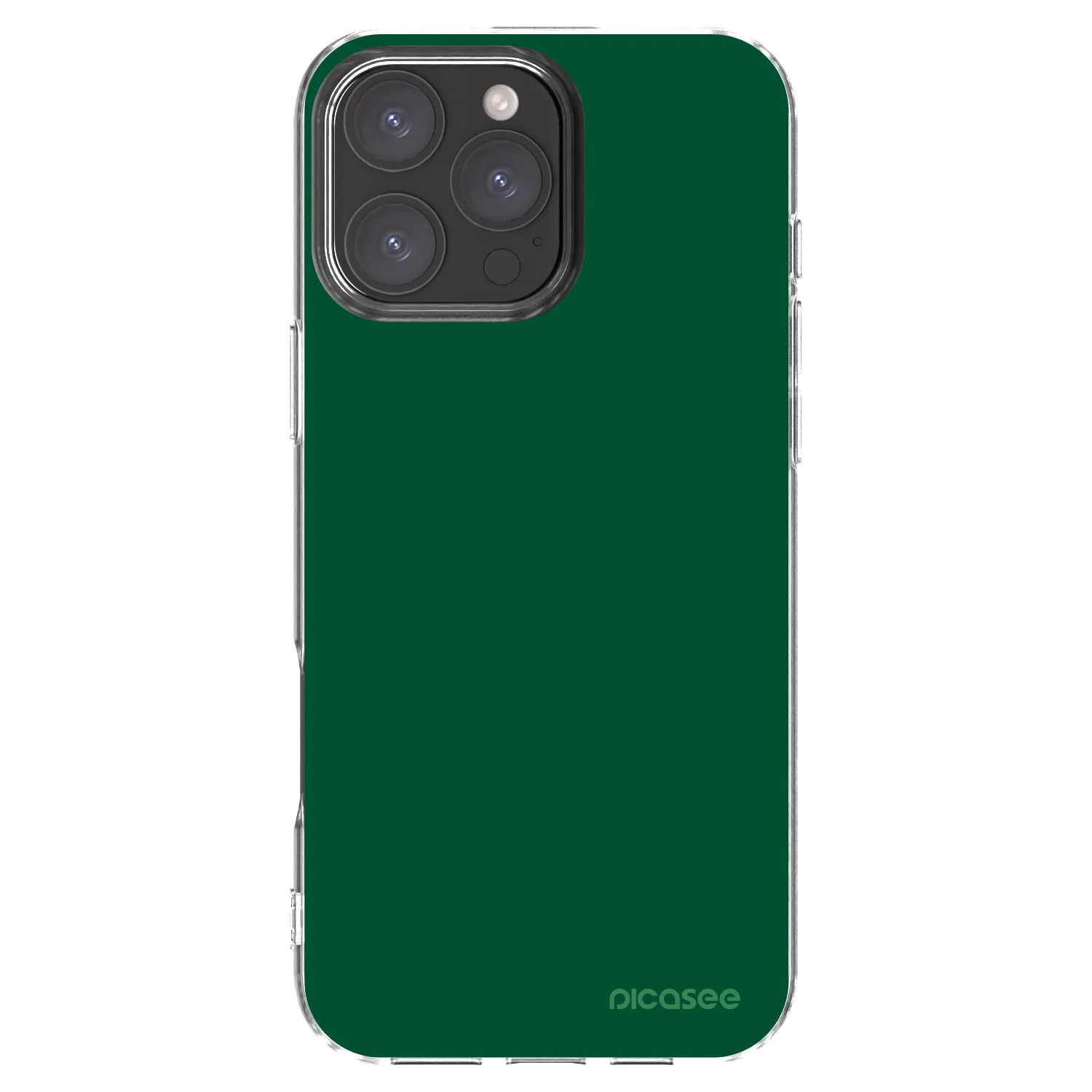 Picasee Apple iPhone 16 Pro Max Hülle - Transparentes Silikon - Green Gleam