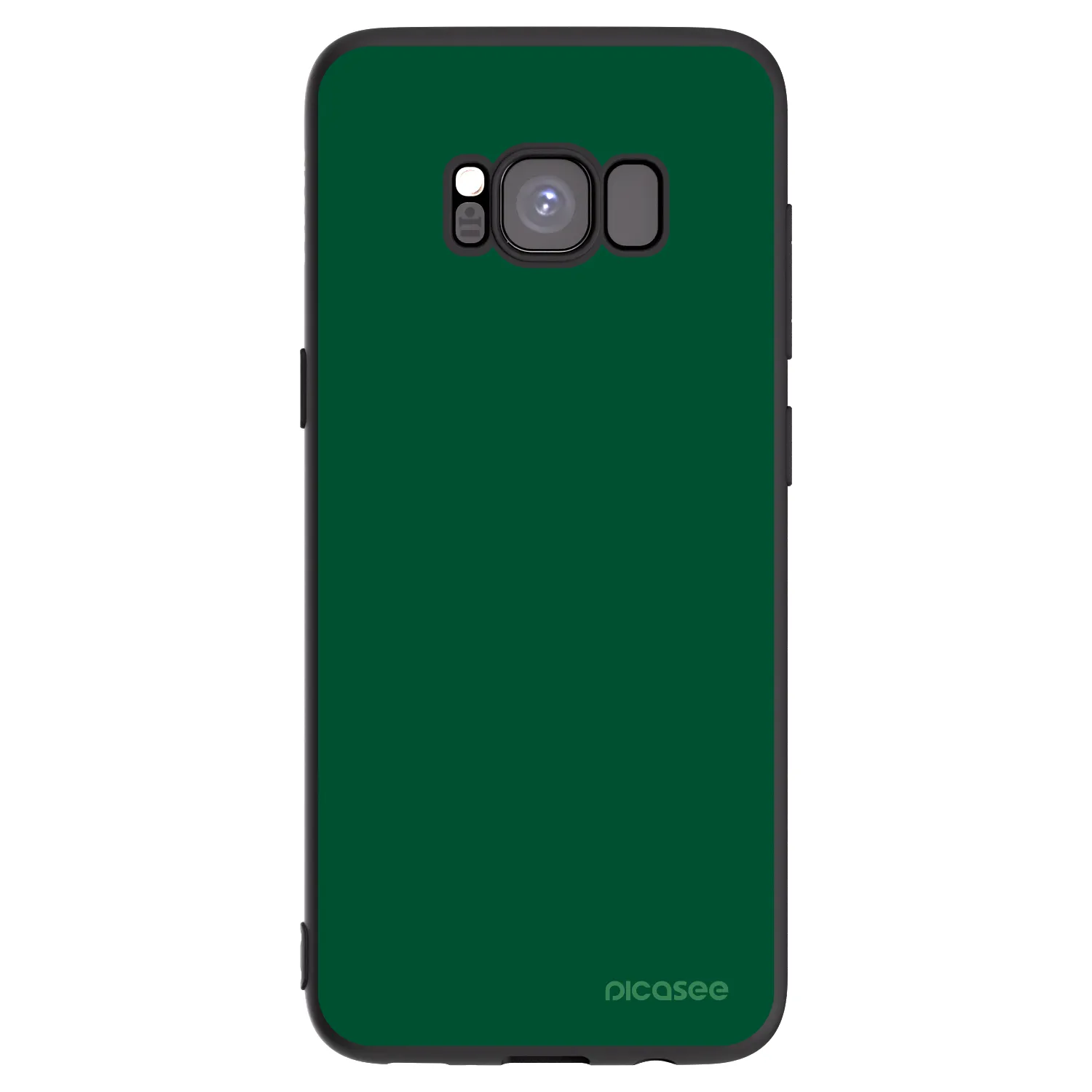Picasee Samsung Galaxy S8 G950F Hülle - Schwarzes Silikon - Green Gleam
