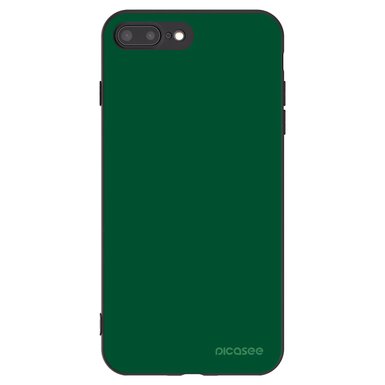 Picasee Apple iPhone 7 Plus Hülle - Schwarzes Silikon - Green Gleam