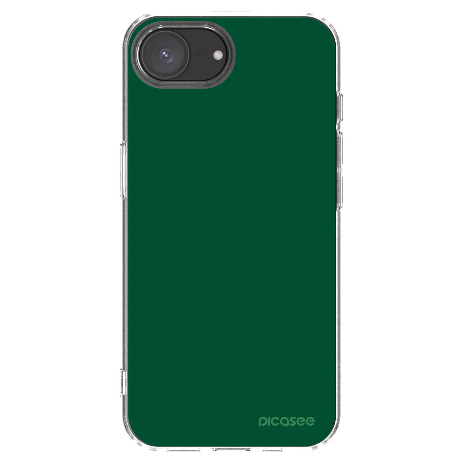 Picasee Apple iPhone 16e Hülle - Transparentes Silikon - Green Gleam