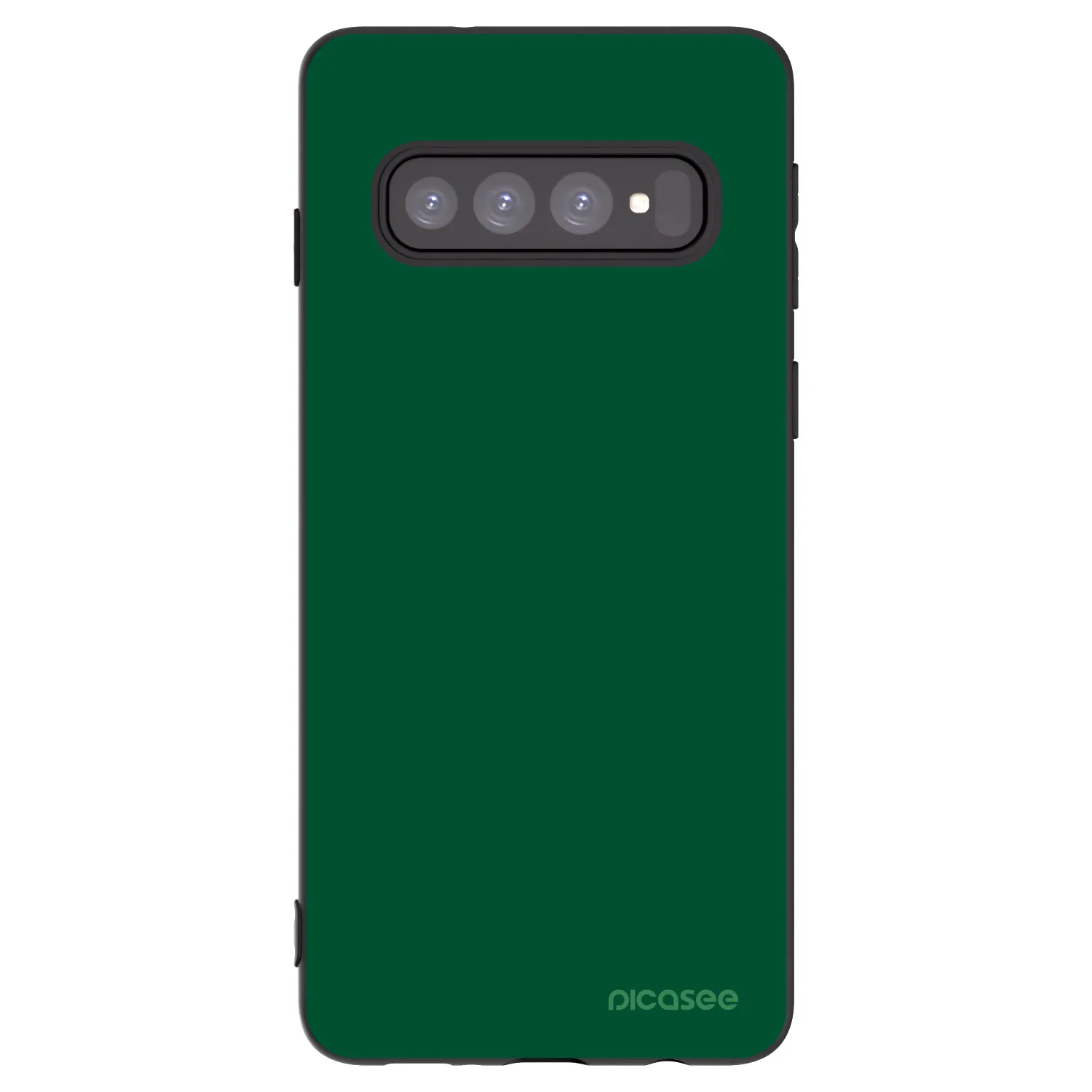 Picasee Samsung Galaxy S10 G973 Hülle - Schwarzes Silikon - Green Gleam