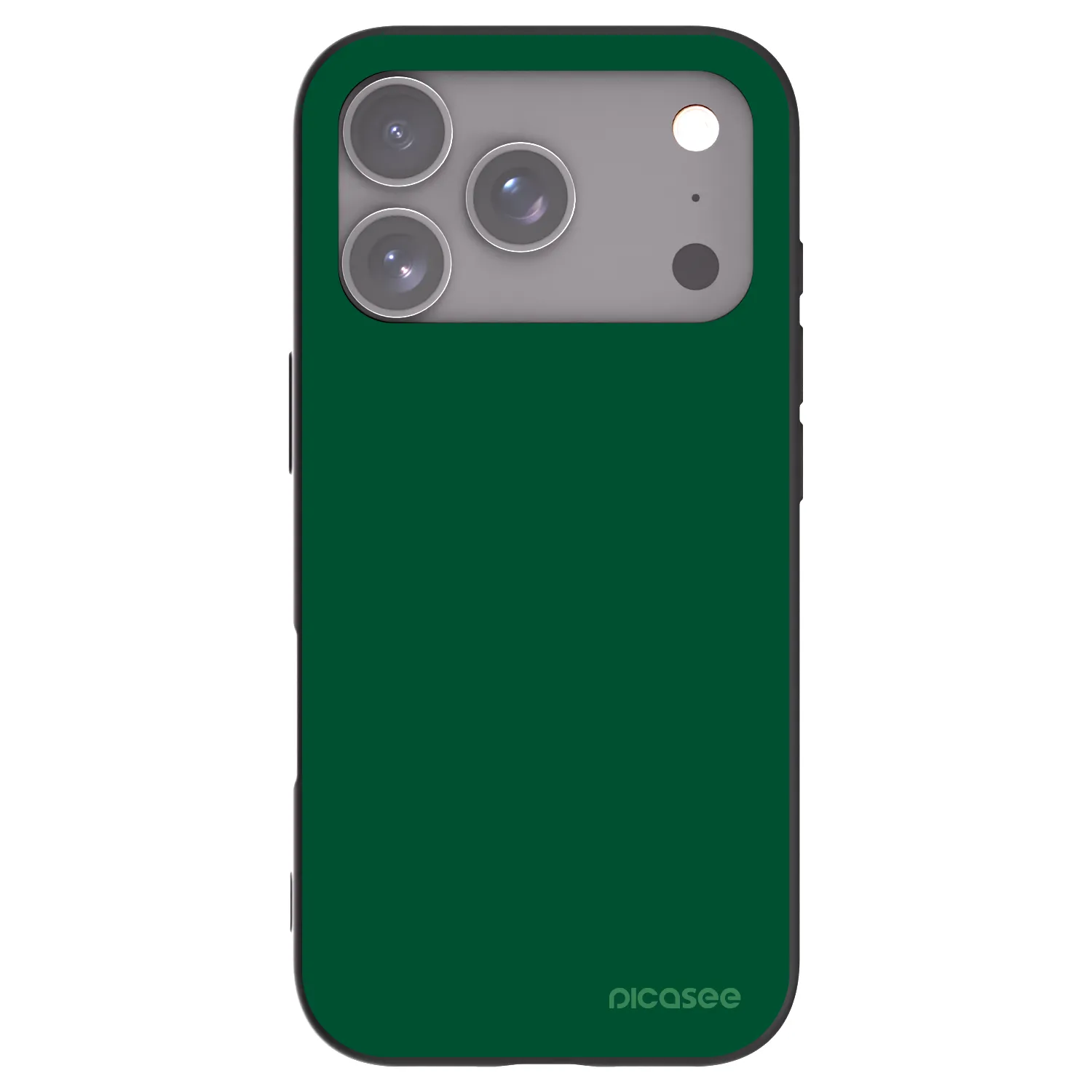 Picasee Apple iPhone 17 Pro Hülle - Schwarzes Silikon - Green Gleam