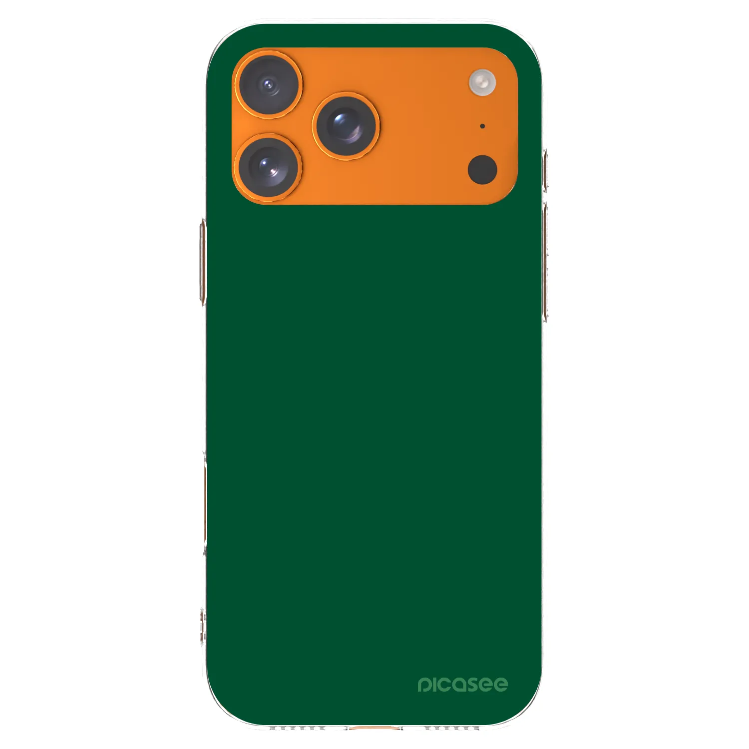 Picasee Apple iPhone 17 Pro Max Hülle - Transparentes Silikon - Green Gleam