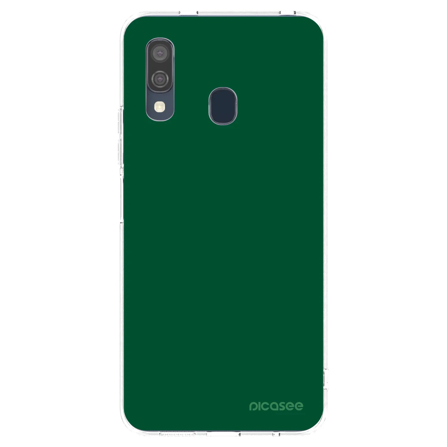 Picasee Samsung Galaxy A40 A405F Hülle - Transparentes Silikon - Green Gleam