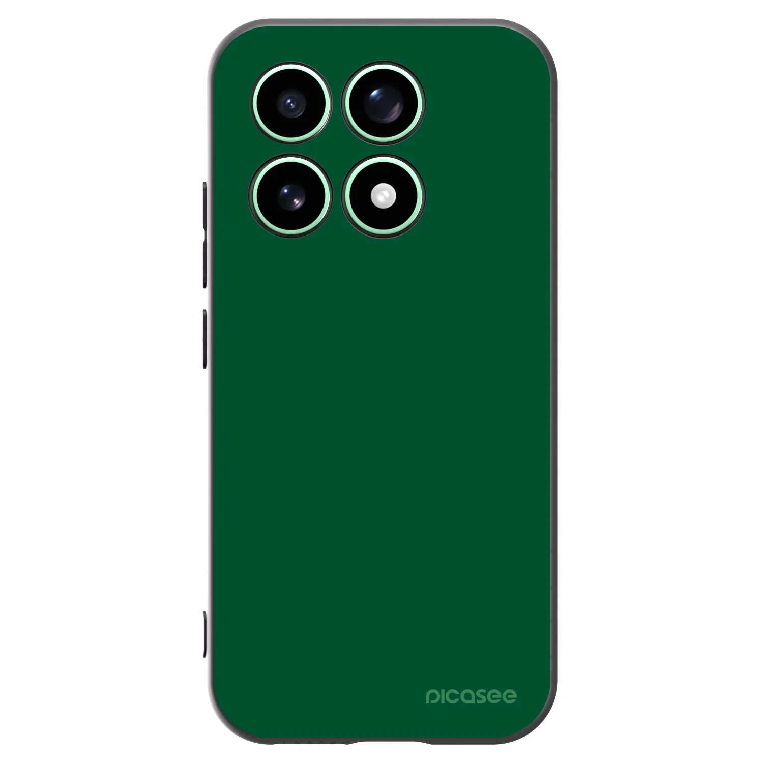 Picasee Xiaomi 17 Hülle - Schwarzes Silikon - Green Gleam