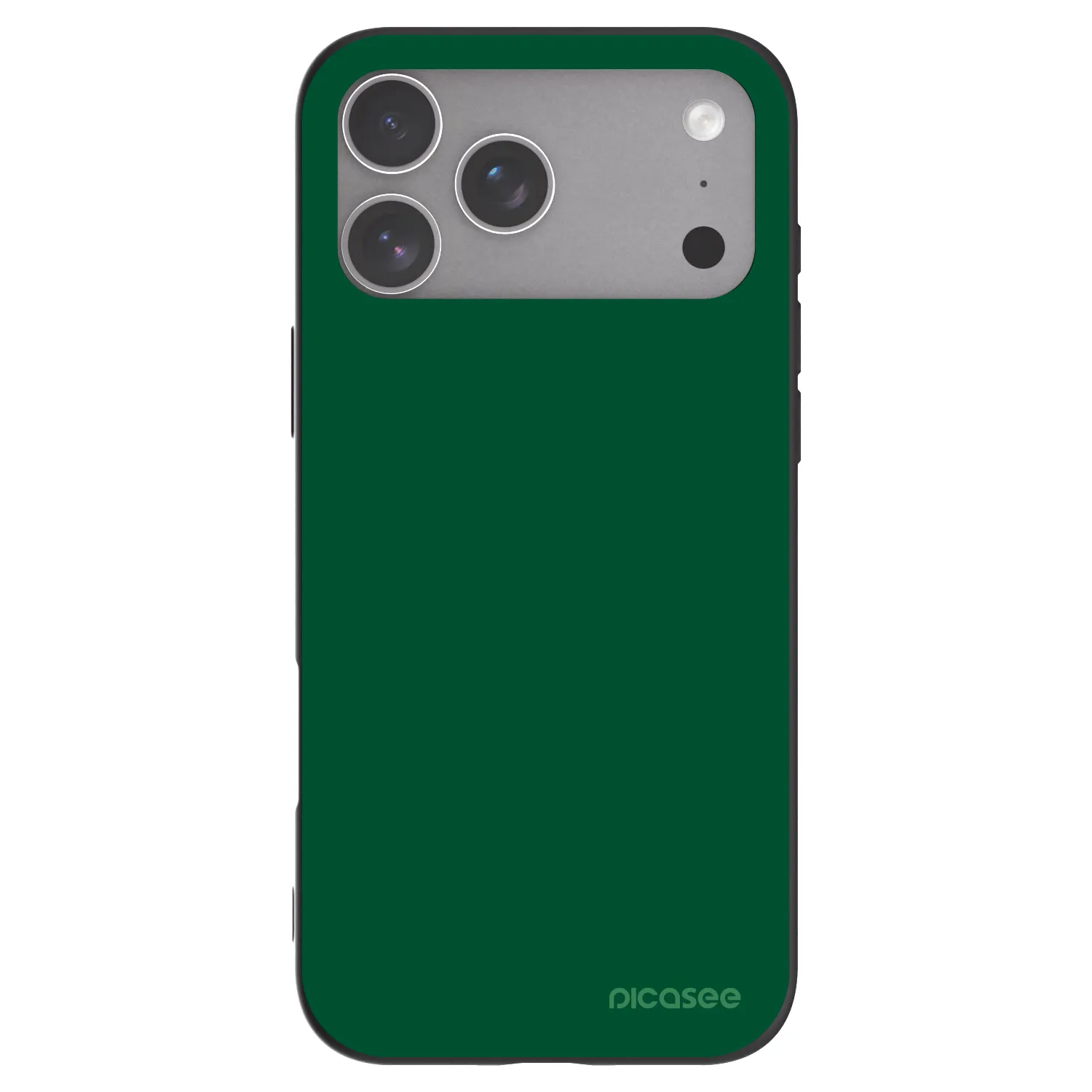 Picasee Apple iPhone 18 Pro Max Hülle - Schwarzes Silikon - Green Gleam