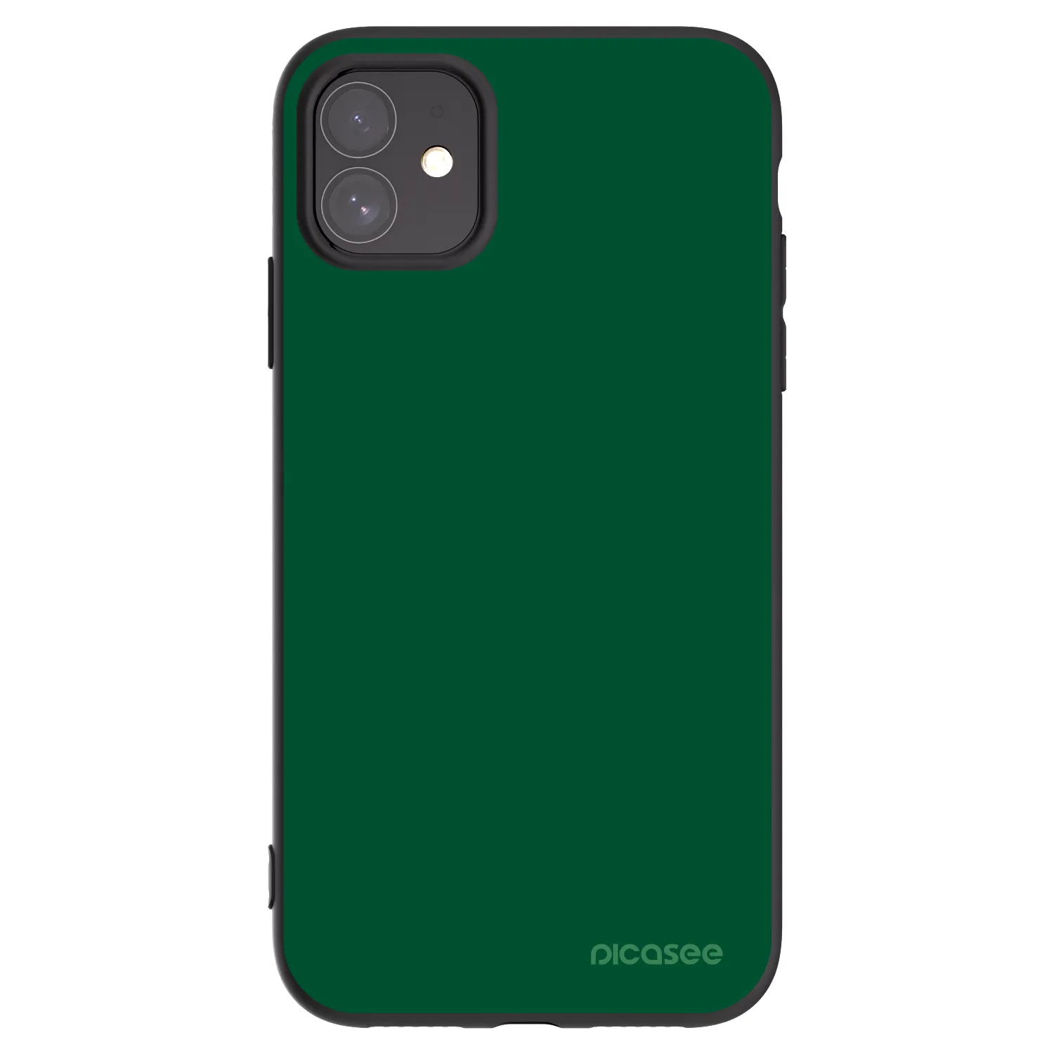 Picasee Apple iPhone 11 Hülle - Schwarzes Silikon - Green Gleam