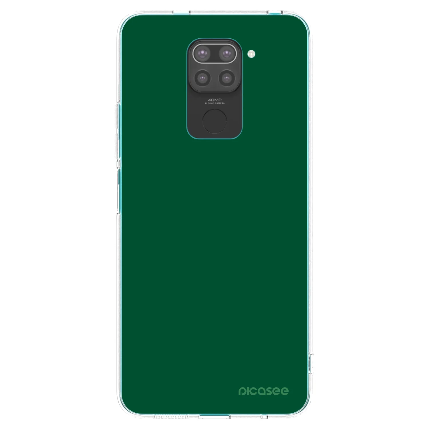Picasee Xiaomi Redmi Note 9 Hülle - Schwarzes Silikon - Green Gleam