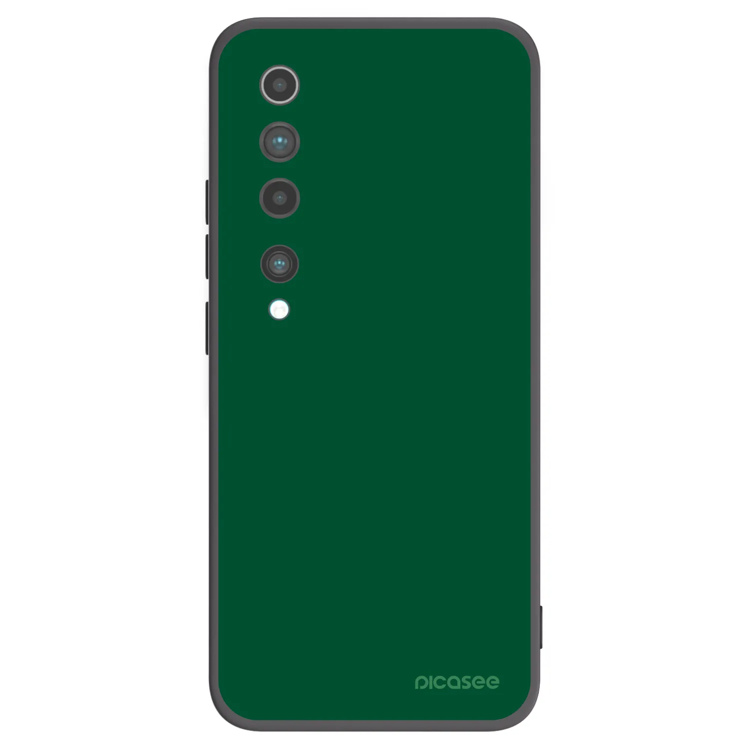 Picasee Xiaomi Mi 10 Hülle - Schwarzes Silikon - Green Gleam
