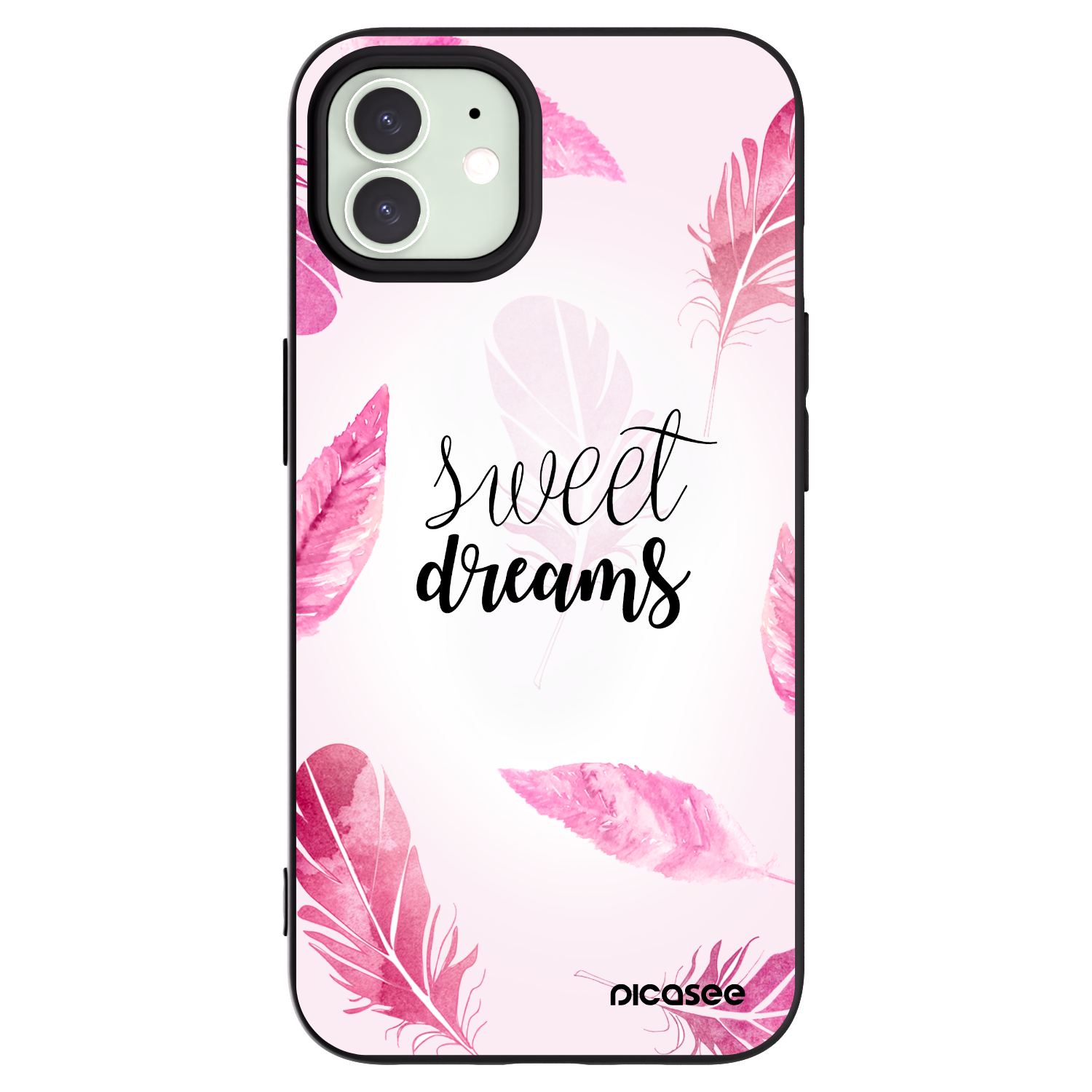 Picasee Apple iPhone 12 Hülle - Schwarzes Silikon - Süße Träume