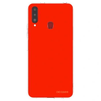 Picasee Samsung Galaxy A20s Hülle - Transparentes Silikon - Maranello Red