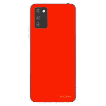 Picasee Samsung Galaxy A02s A025G Hülle - Transparentes Silikon - Maranello Red