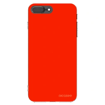Picasee Apple iPhone 8 Plus Hülle - Transparentes Silikon - Maranello Red