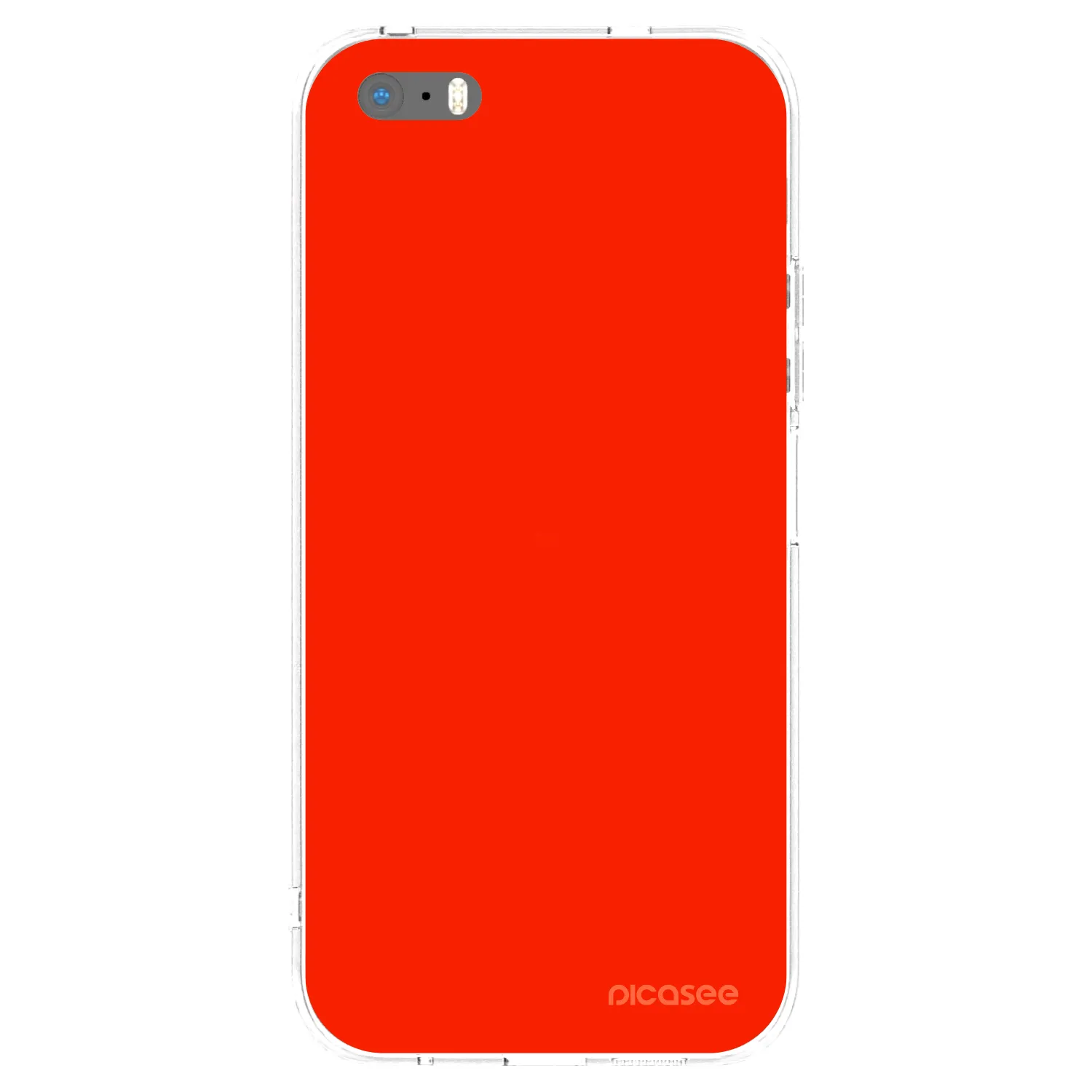 Picasee Apple iPhone 5/5S/SE Hülle - Transparentes Silikon - Maranello Red