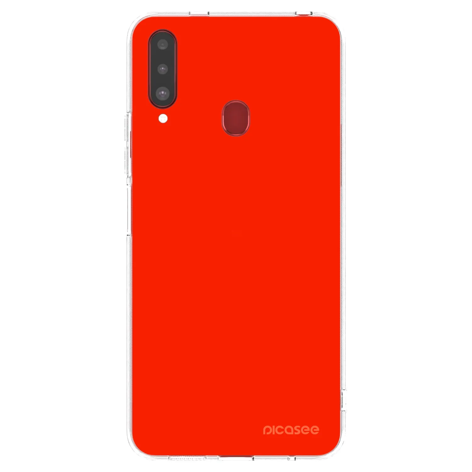 Picasee Samsung Galaxy A20s Hülle - Transparentes Silikon - Maranello Red