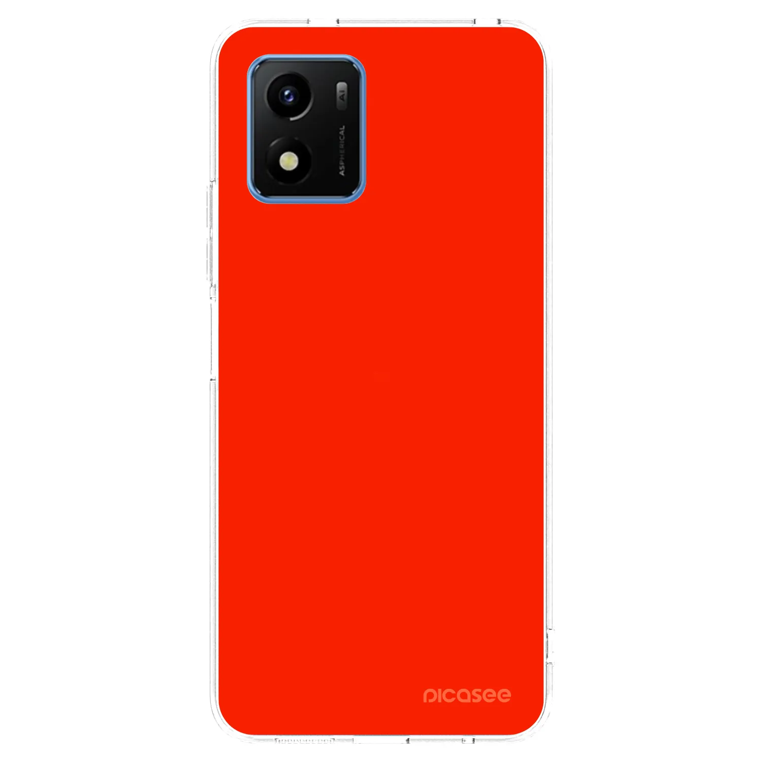 Picasee Vivo Y01 Hülle - Transparentes Silikon - Maranello Red