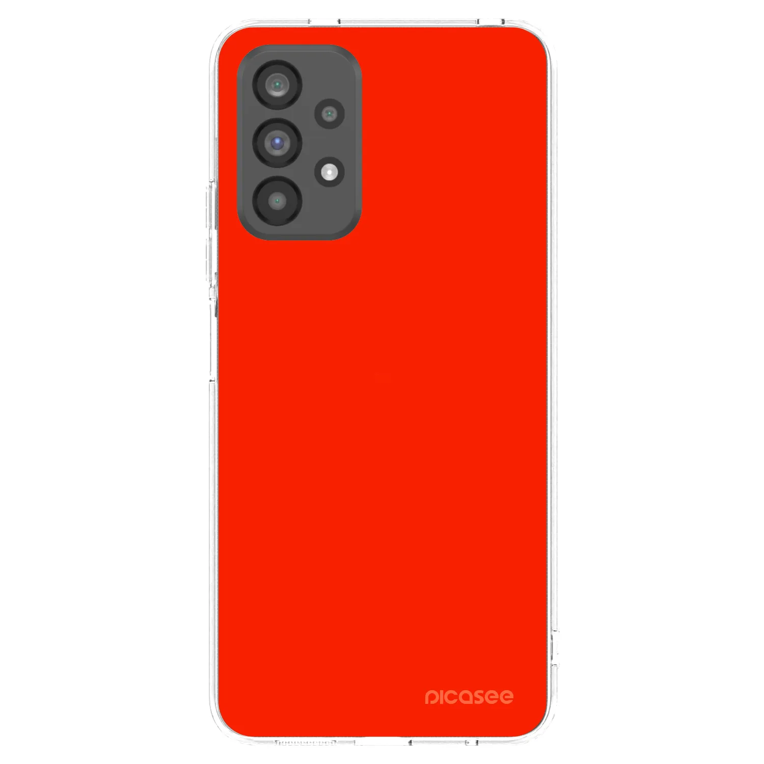Picasee Samsung Galaxy A73 5G Hülle - Transparentes Silikon - Maranello Red