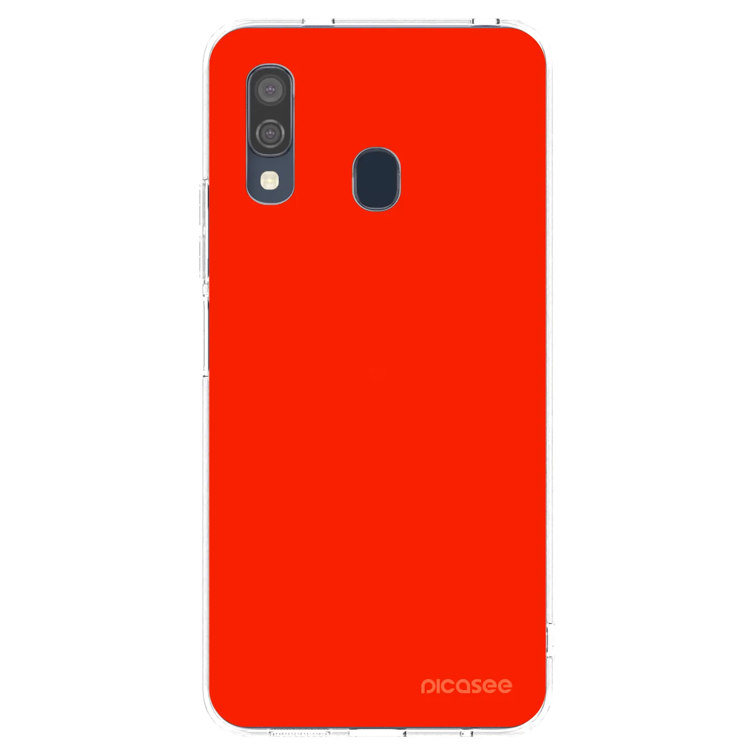 Picasee Samsung Galaxy A40 A405F Hülle - Transparentes Silikon - Maranello Red