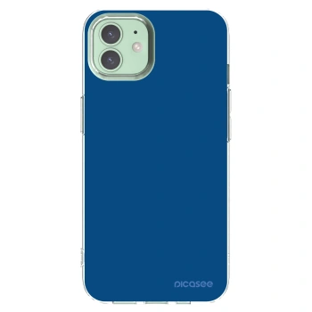 Picasee Apple iPhone 12 Hülle - Transparentes Silikon - Navy Blue