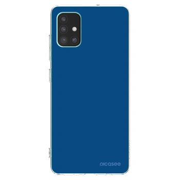 Picasee Samsung Galaxy M51 M515F Hülle - Transparentes Silikon - Navy Blue