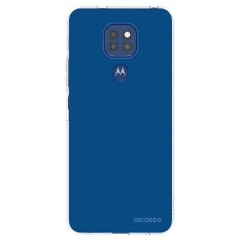Picasee Motorola Moto G9 Play Hülle - Transparentes Silikon - Navy Blue