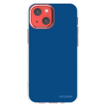 Picasee Apple iPhone 13 mini Hülle - Transparentes Silikon - Navy Blue