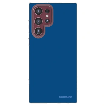 Picasee Samsung Galaxy S22 Ultra 5G Hülle - Transparentes Silikon - Navy Blue