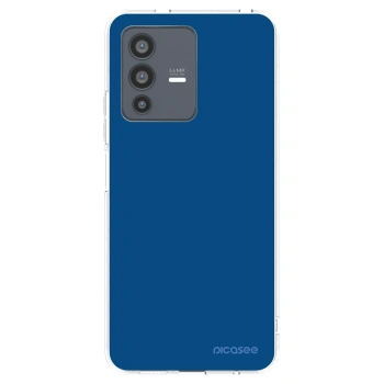 Picasee Vivo V23 5G Hülle - Transparentes Silikon - Navy Blue
