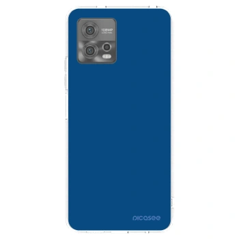 Picasee Motorola Moto G72 Hülle - Transparentes Silikon - Navy Blue