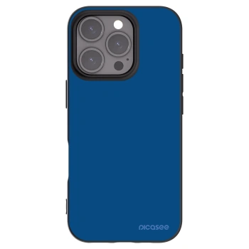 Picasee Apple iPhone 16 Pro Hülle - Schwarzes Silikon - Navy Blue