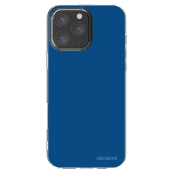 Picasee Apple iPhone 16 Pro Max Hülle - Transparentes Silikon - Navy Blue