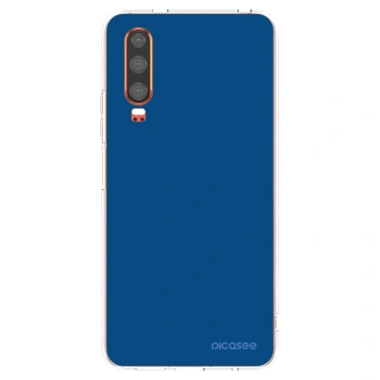 Picasee Huawei P30 Hülle - Transparentes Silikon - Navy Blue