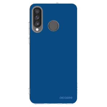 Picasee Huawei P30 Lite Hülle - Transparentes Silikon - Navy Blue