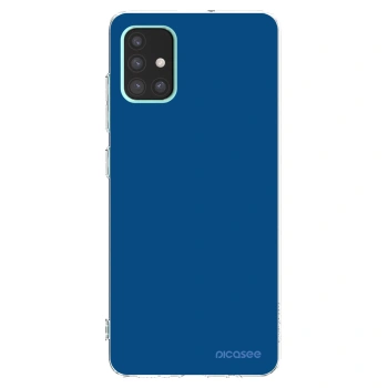 Picasee Samsung Galaxy A51 A515F Hülle - Transparentes Silikon - Navy Blue