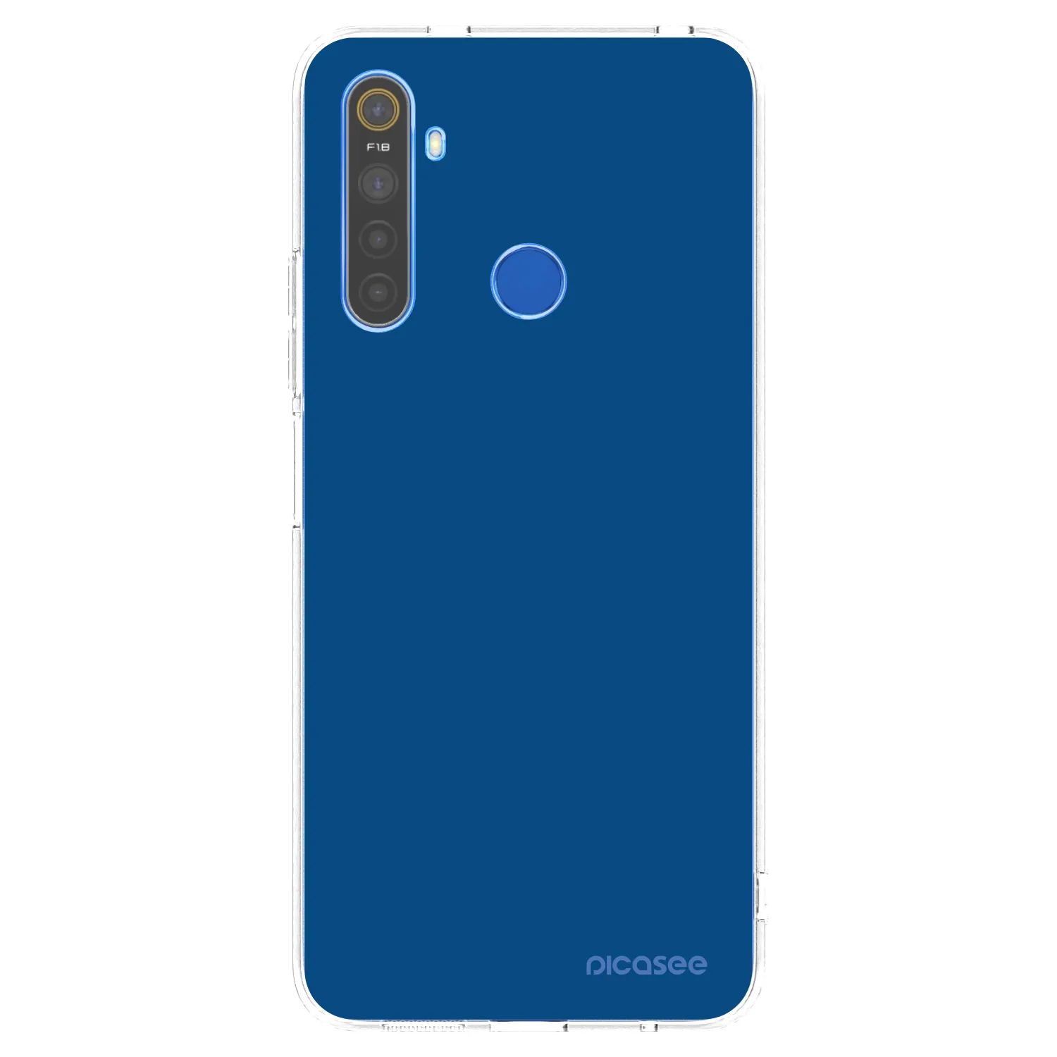 Picasee Realme 5 Hülle - Transparentes Silikon - Navy Blue