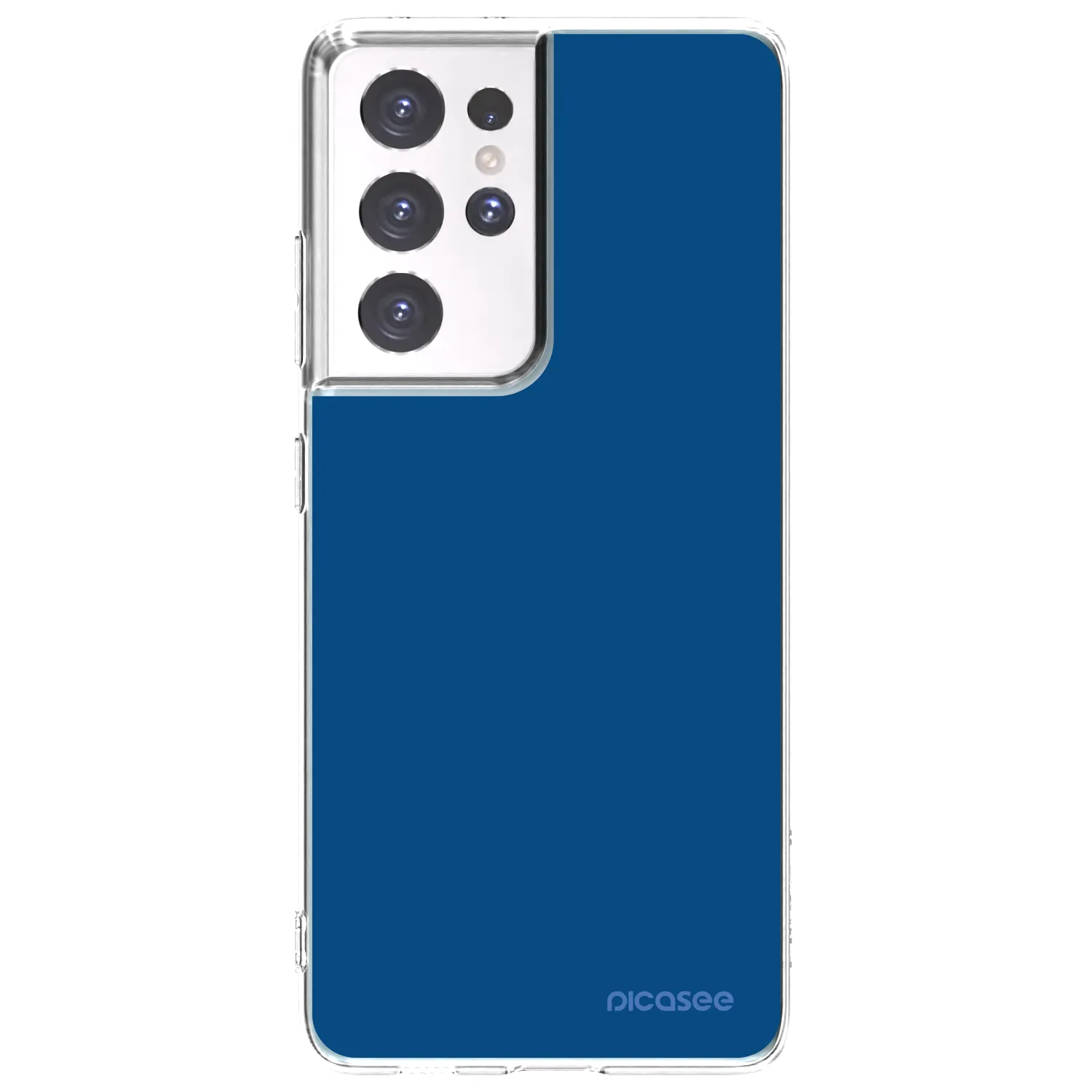 Picasee Samsung Galaxy S21 Ultra 5G G998B Hülle - Transparentes Silikon - Navy Blue