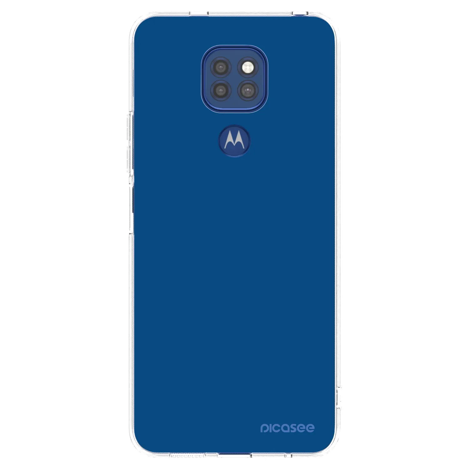 Picasee Motorola Moto G9 Play Hülle - Transparentes Silikon - Navy Blue