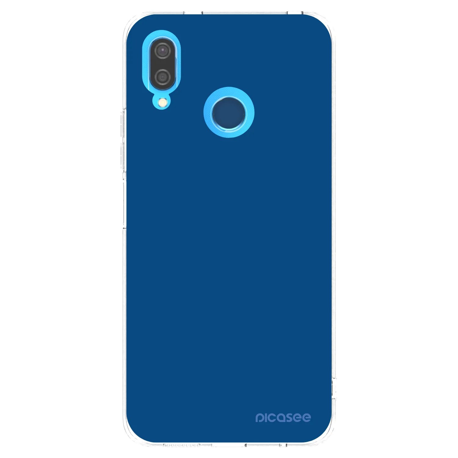 Picasee Huawei P20 Lite Hülle - Transparentes Silikon - Navy Blue