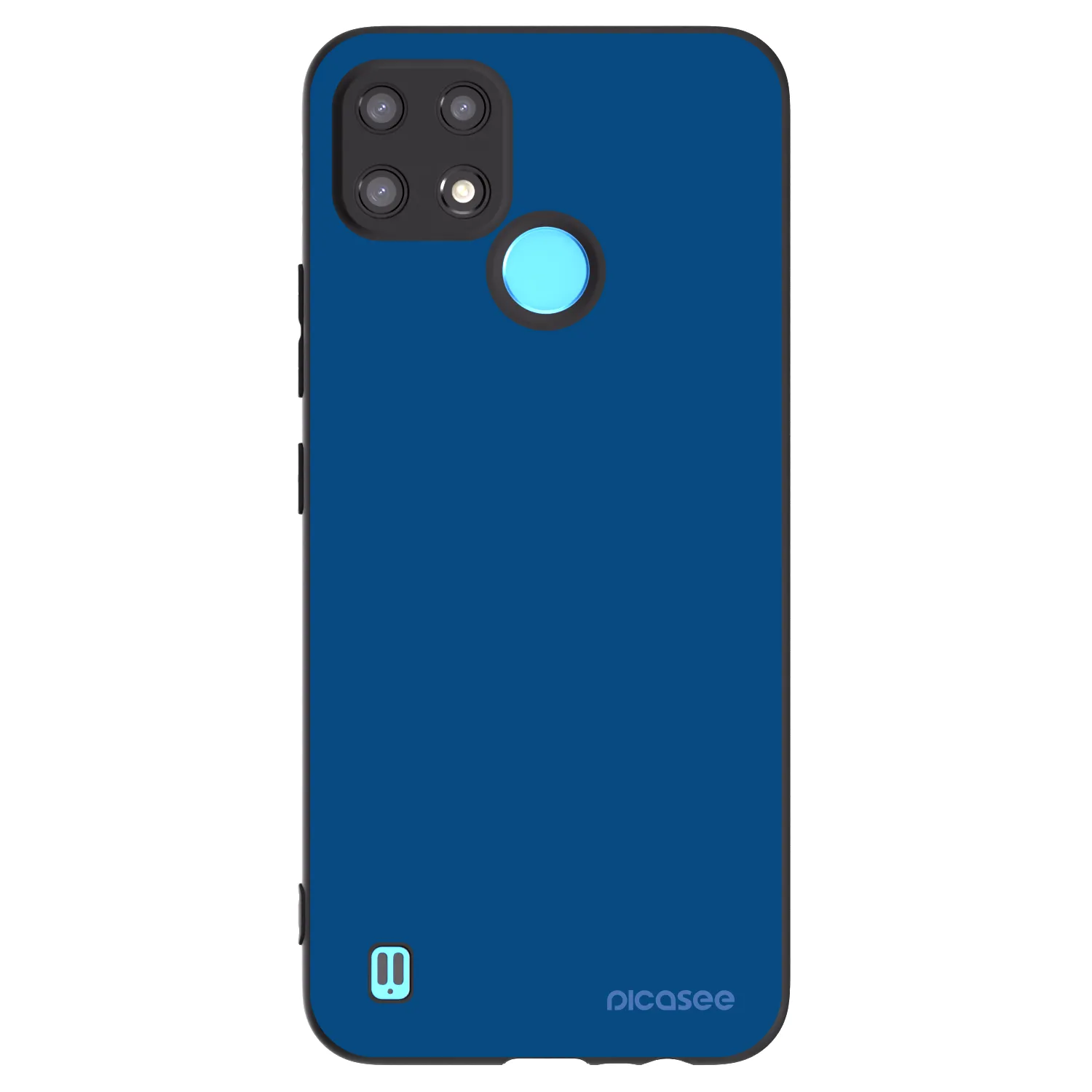 Picasee Realme C21 Hülle - Schwarzes Silikon - Navy Blue