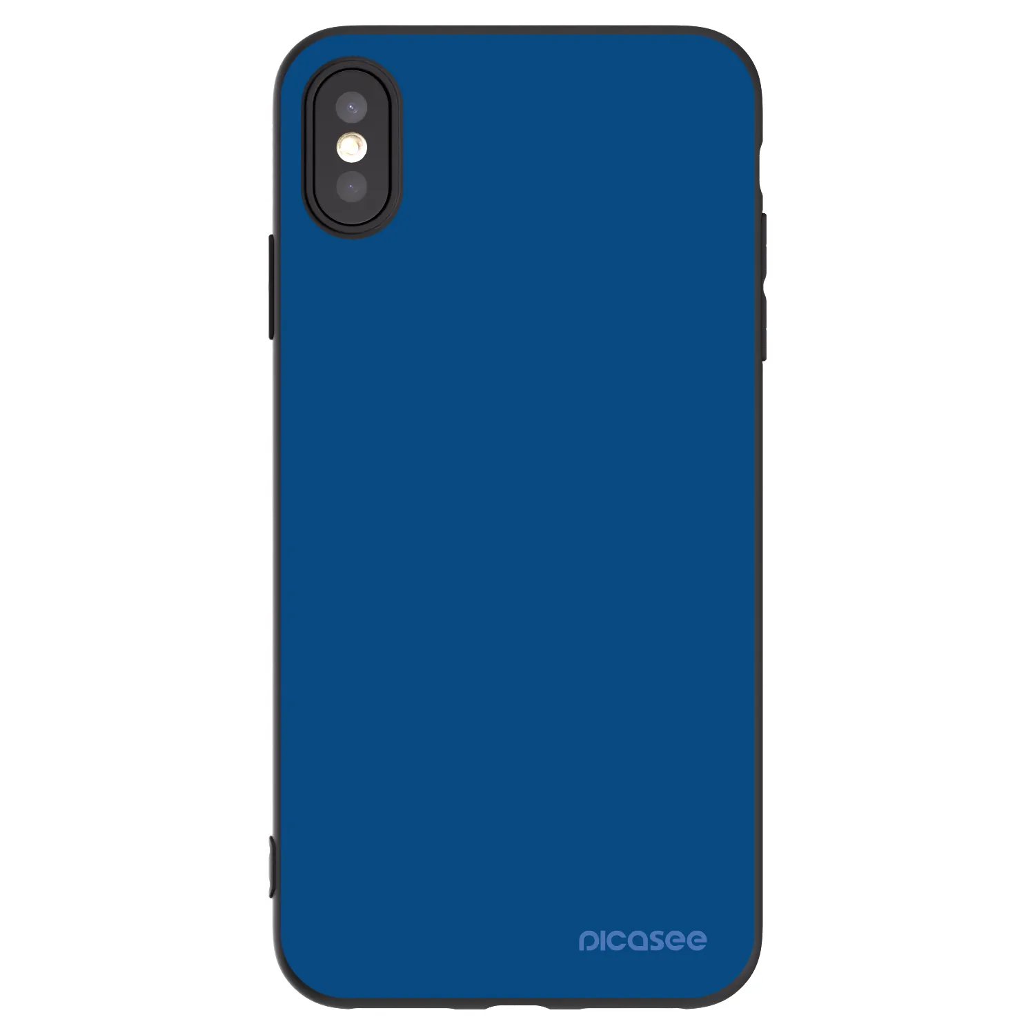 Picasee Apple iPhone XS Max Hülle - Schwarzes Silikon - Navy Blue