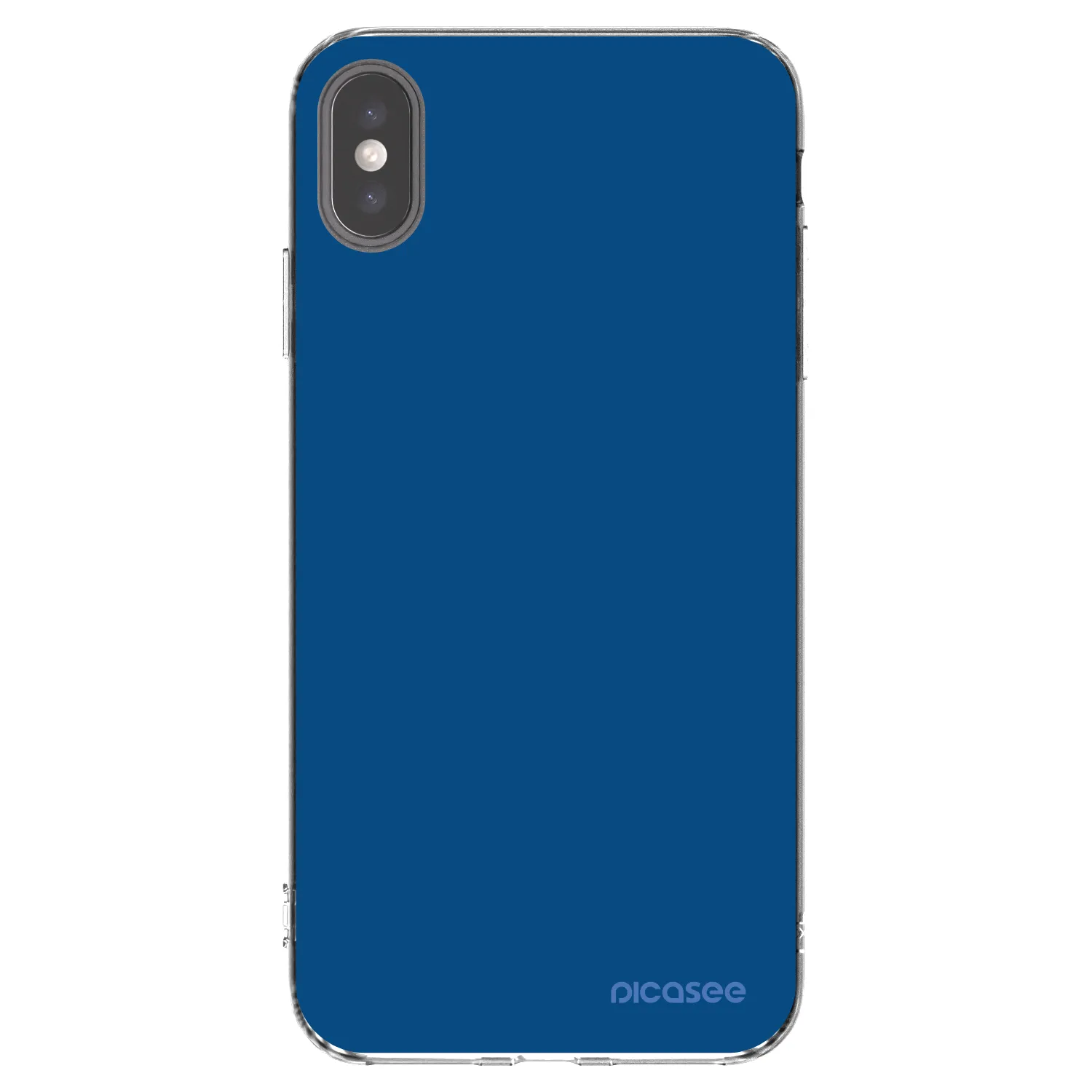 Picasee Apple iPhone XS Max Hülle - Transparentes Silikon - Navy Blue