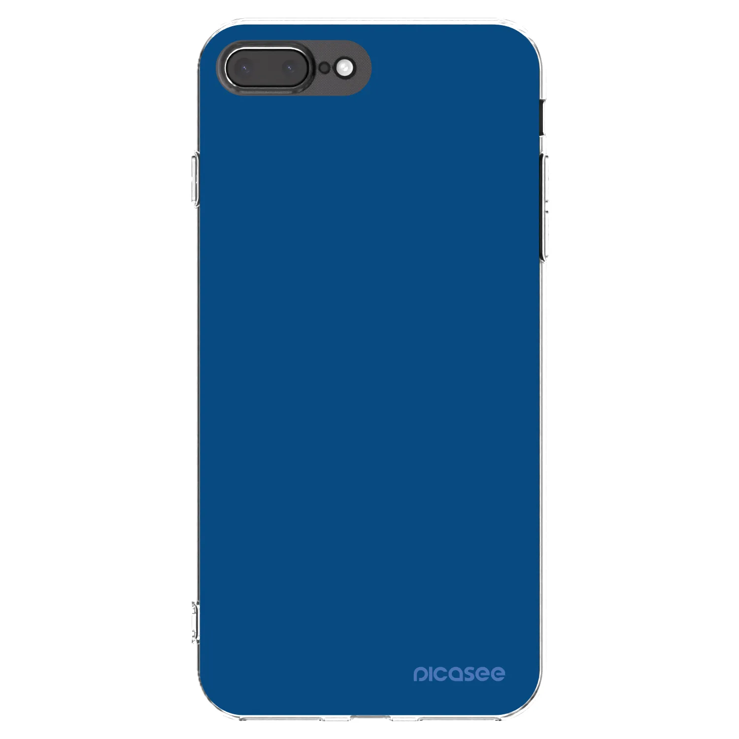 Picasee Apple iPhone 7 Plus Hülle - Transparentes Silikon - Navy Blue